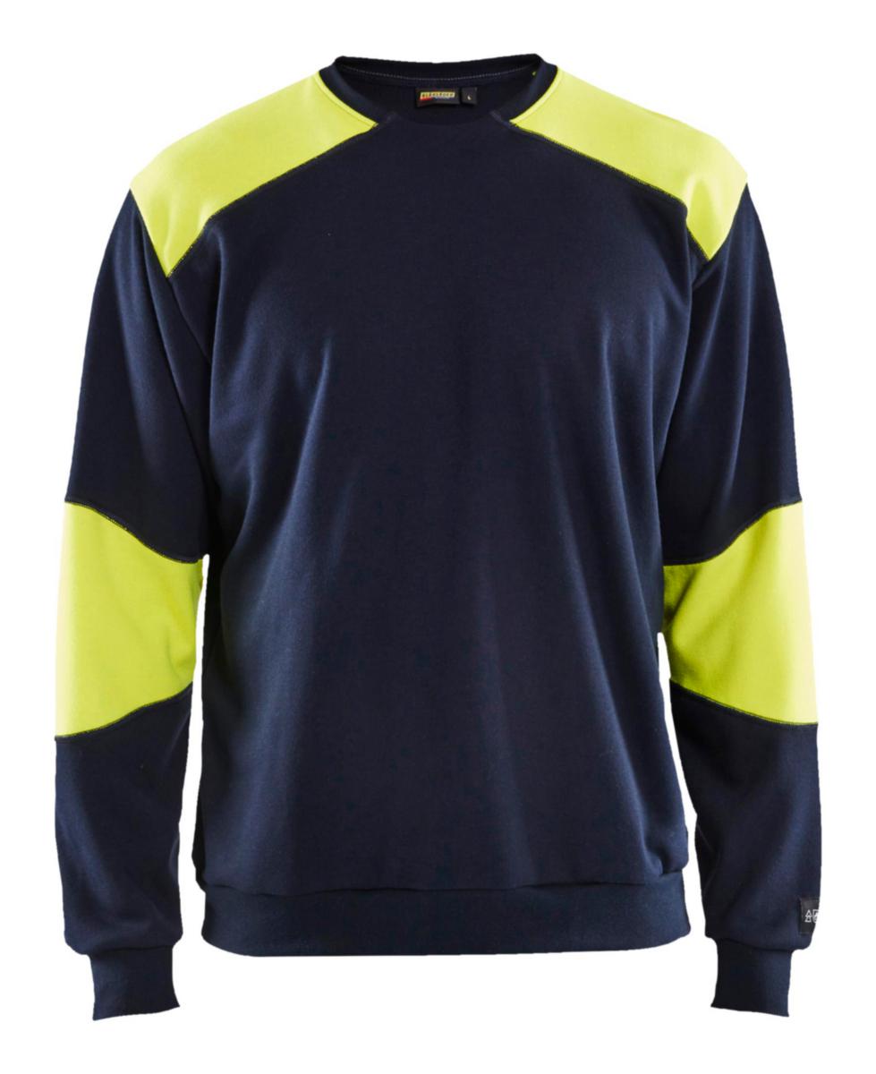 Sweatshirt Blåkläder 3458-1762 - SWEASHIRT BLK 3458-1762 FLAM MARINBLÅ/GUL L