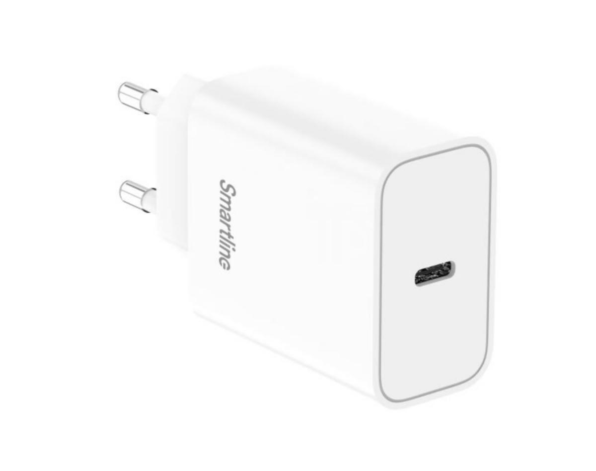 Väggladdare, USB-C, PD 40 W - VÄGGLADDARE USB-C PD 40 W VIT SMARTLINE