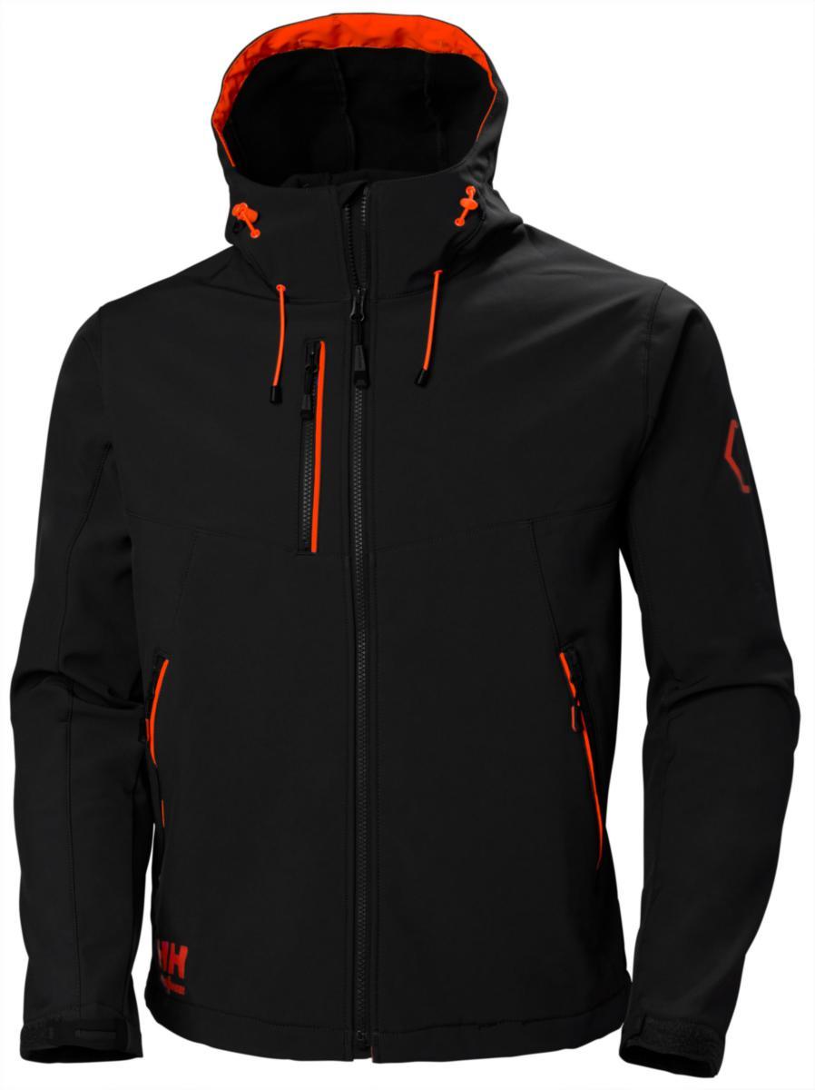 Softshelljacka Helly Hansen Chelsea Evo 74140 - SOFTSHELLJACKA HH 74140-990 SVART/ORA CHELSEA EVO STL XL