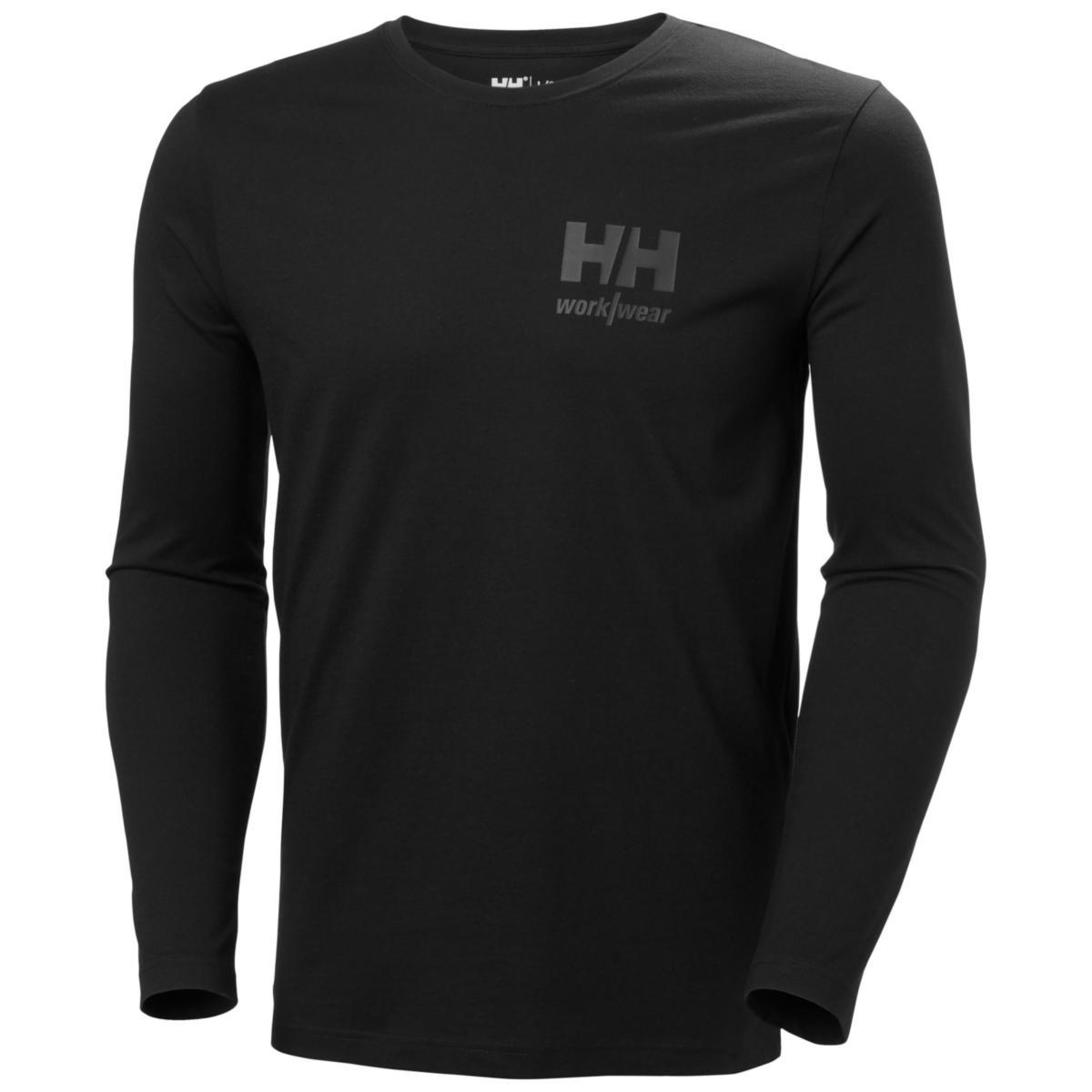 Tröja Helly Hansen 79282 Classic Logo - T-SHIRT HH 79282-992 LOGO SVART LÅNGÄRM STL 3XL