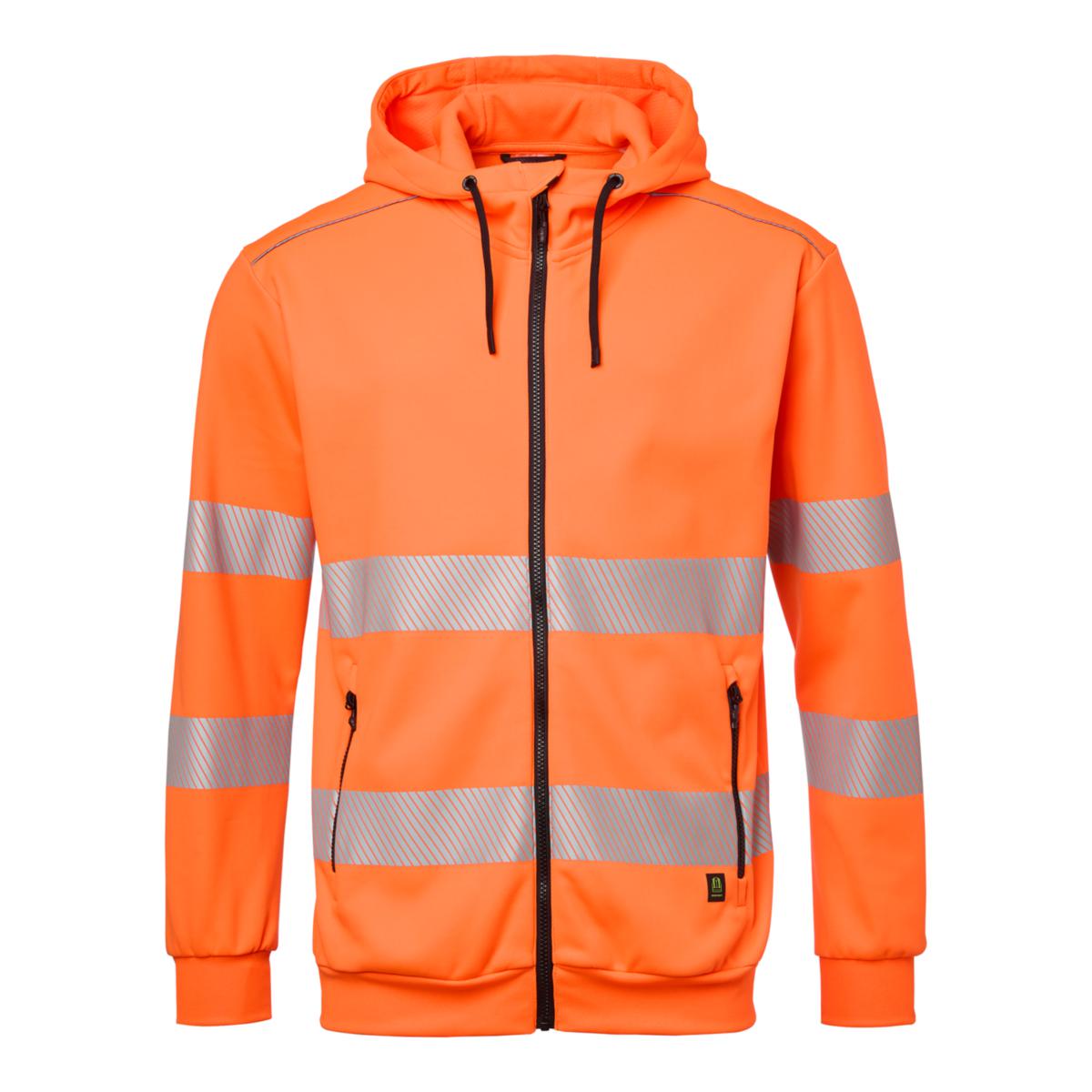 Huvtröja Top Swede 284 - HUVTRÖJA TOPSWEDE 284 HELZIP VARSEL ORANGE KL.3 STL L