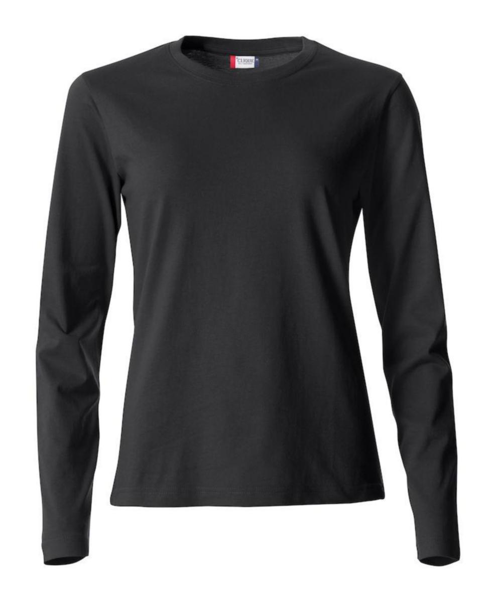 T-shirt Clique 029034 Basic-T L-Ärm dam - T-SHIRT CLIQUE 029034 BASIC-T DAM LÅNG ÄRM SVART STL M