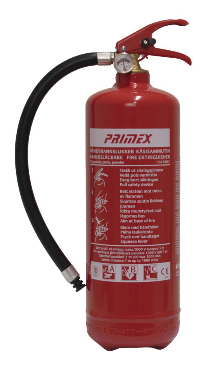 Brandsläckare Dafo Pulver Primex PK - BRANDSLÄCKARE PULVER 2 KG PRIMEX PK 2 K, 13A 89B CMSLANG