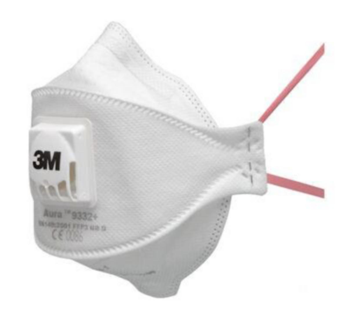 Filtrerande halvmask 3M Aura 9332+ med ventil - FILTRERANDE HALVMASK 3M AURA FFP3 MED VENTIL 9332+