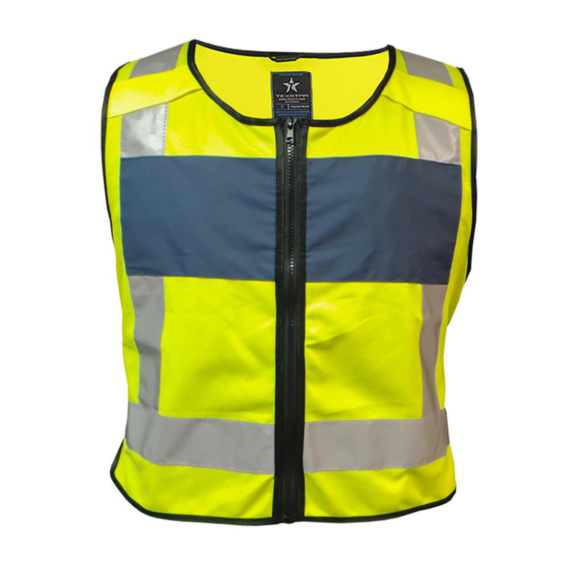 Reflexväst Texstar VV03 - REFLEXVÄST TEXSTAR OV VV02 KORT GUL/BLÅ L-XL