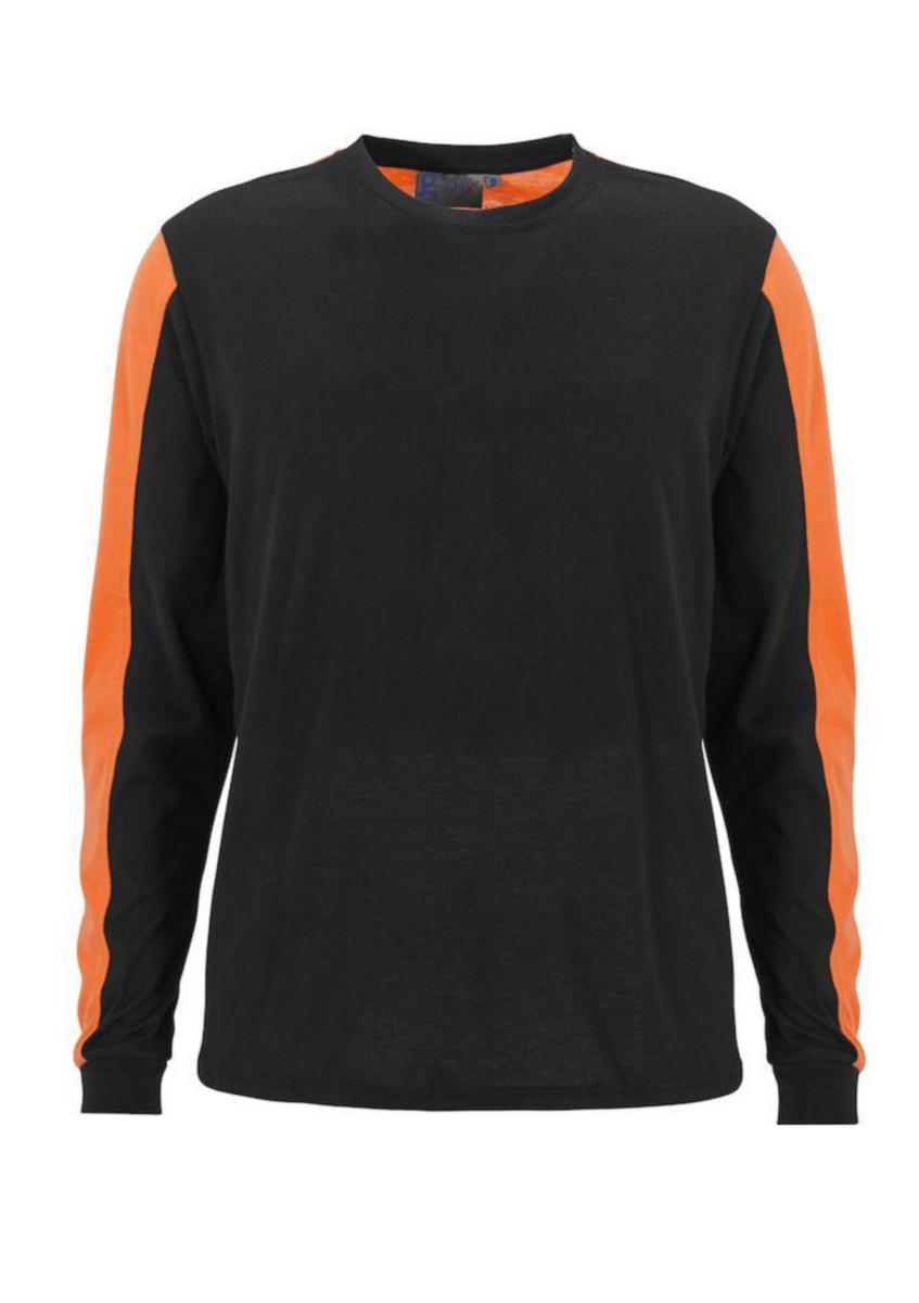 T-Shirt Messina 161590 - T-SHIRT MESSINA LÅNG ARM SVART / ORANGE XL