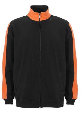 SWEATSHIRT GENOVA FULL ZIP SVART / ORANGE M