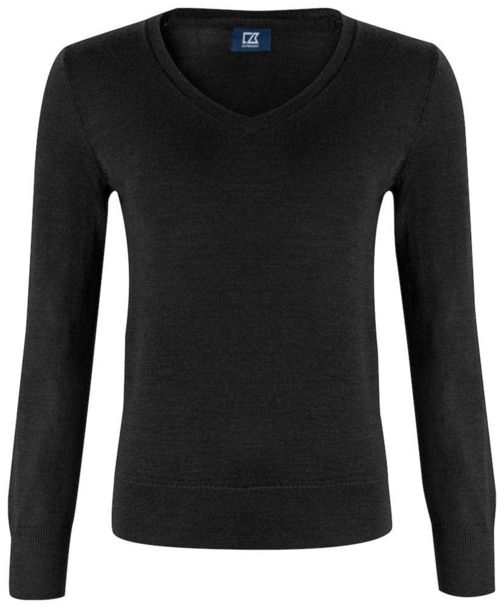 Tröja Cutter & Buck Vernon v-neck dam - TRÖJA C&B VERNON 355433 DAM SVART STL XS