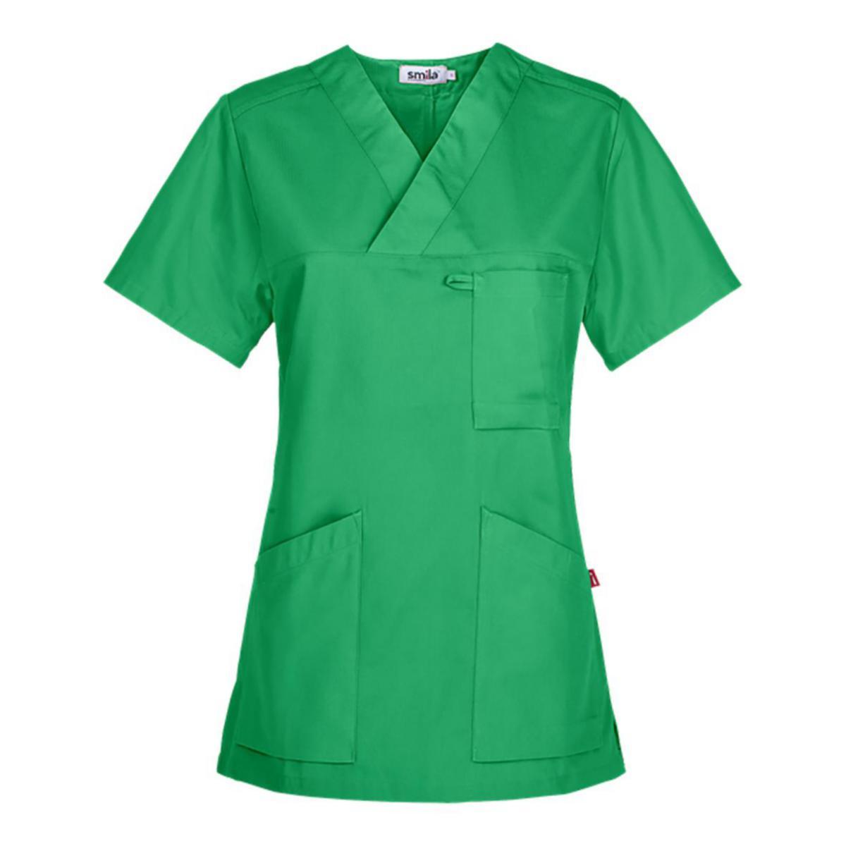 Blus Sandryds Alva 70102 dam - V-BLUS ALVA 70102-17 GRÖN FIGURNÄRA M