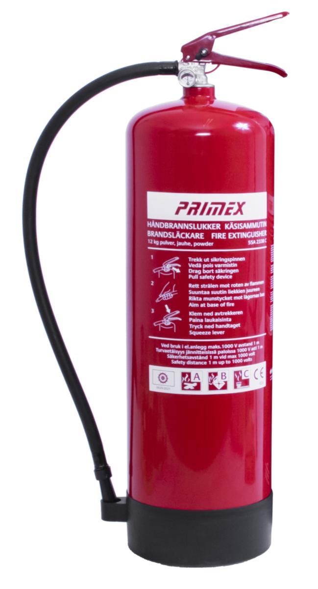 Brandsläckare Dafo Pulver Primex PK - BRANDSLÄCKARE PULVER 12 KG PRIMEX PK 12 K, 55A 233B C