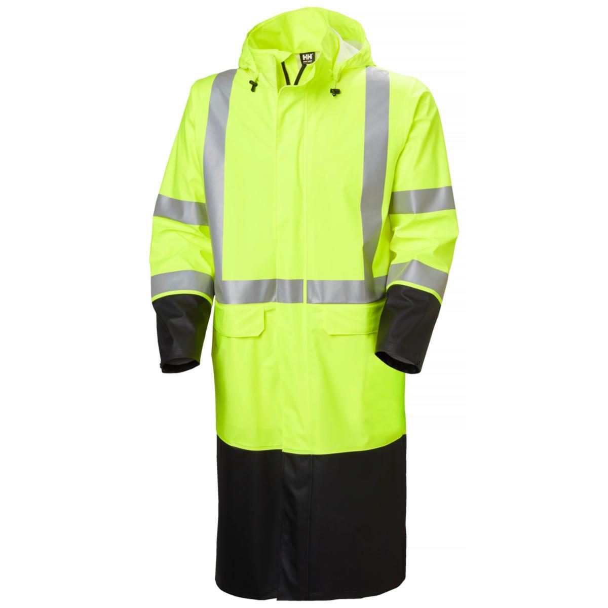 Regnrock Helly Hansen 70156 Addvis - REGNROCK HH 70156-369 GUL /GRÅ VARSEL KL3 STL XS