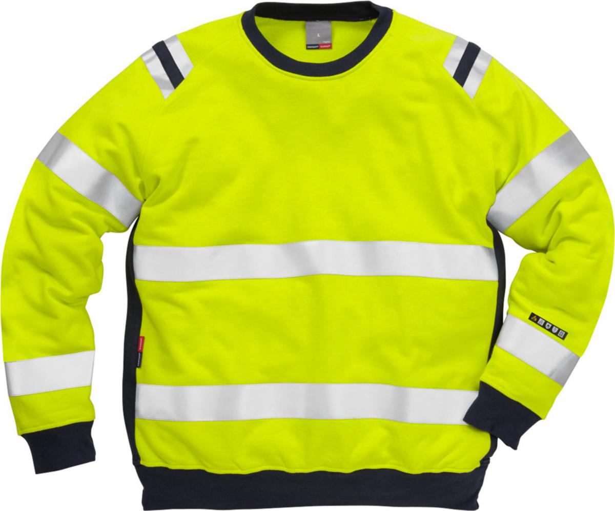 Sweatshirt Fristads 7076 SFLH - SWEATSHIRT FK 7076 SFLH GUL/ MARIN FLAM STL L