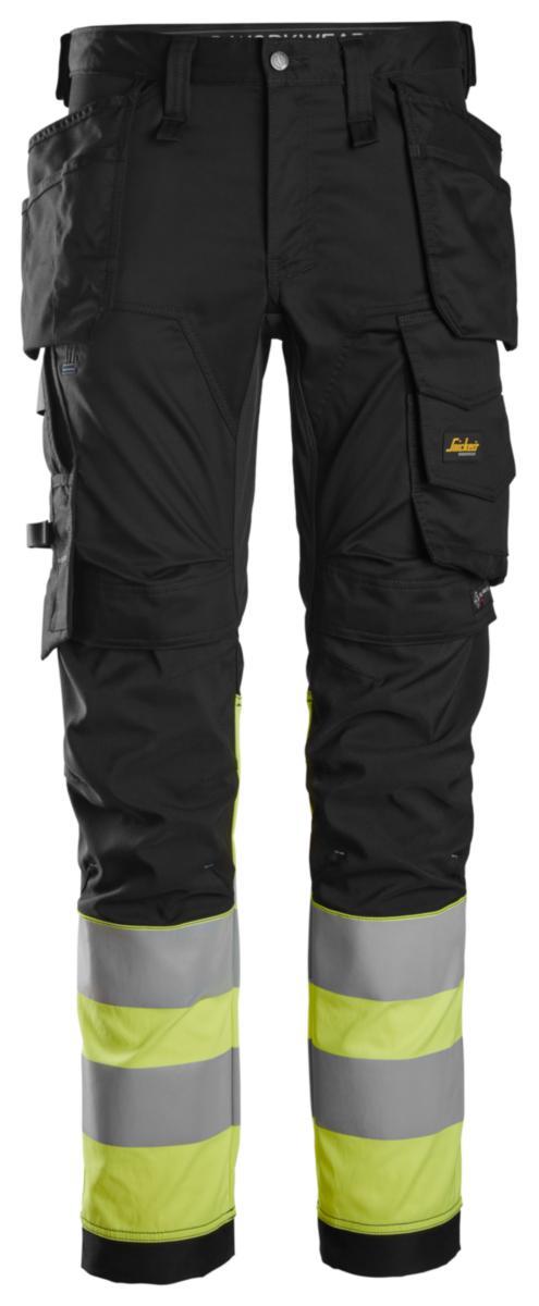 期間限定30％OFF! Midjebyxa snickers 6234 svart /gul varsel hf kl1 stl 46 - パンツ