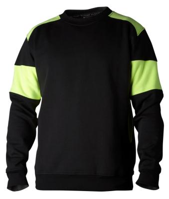 SWEATSHIRT TOPSWEDE 221117 SVART/GUL XS