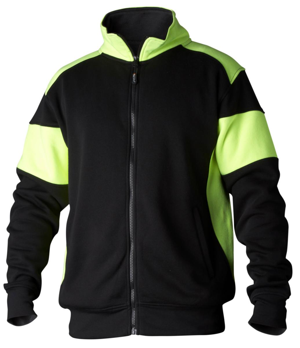 Sweatshirtjacka Top Swede zip 223 - SWEATSHIRT TOPSWEDE 223117 HEL ZIP SVART/GUL L