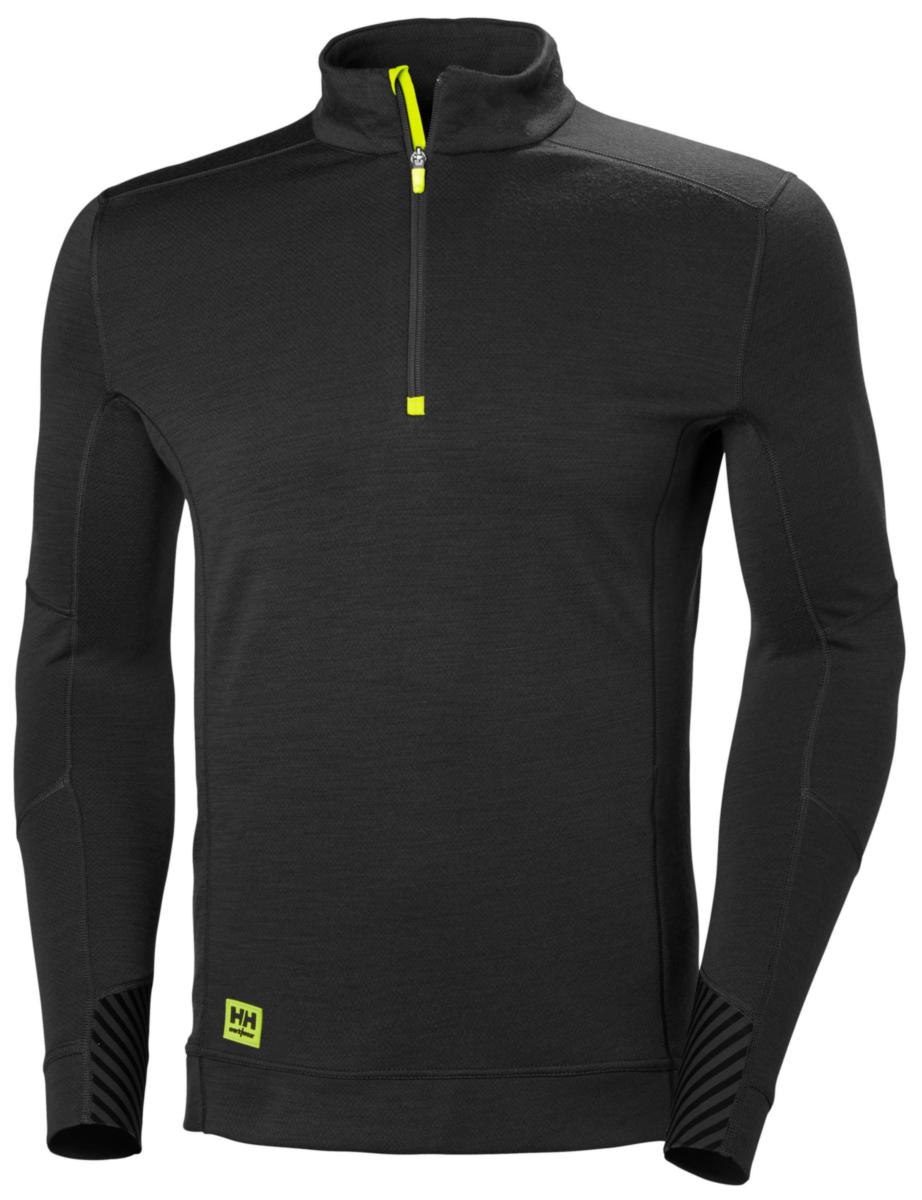 Undertröja Helly Hansen Lifa Merino 75109 - UNDERTRÖJA HH 75109-990 SVART KORT DRAGKEDJA LIFA XL