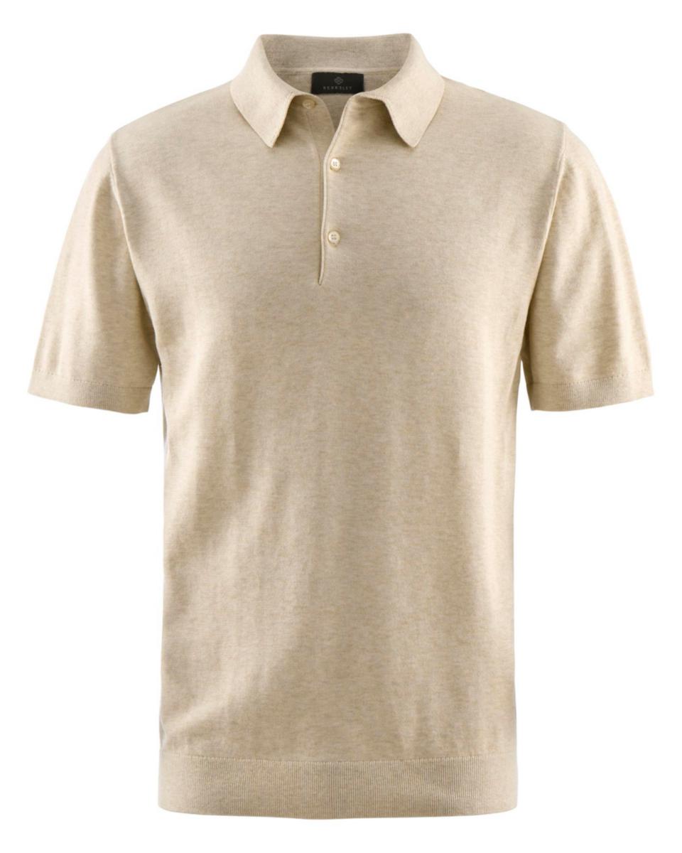 Pikétröja Berkeley 2614 Davis - PIKÉTRÖJA BERKELEY DAVIS 2614 BOMULL/SILKE SAND STL L