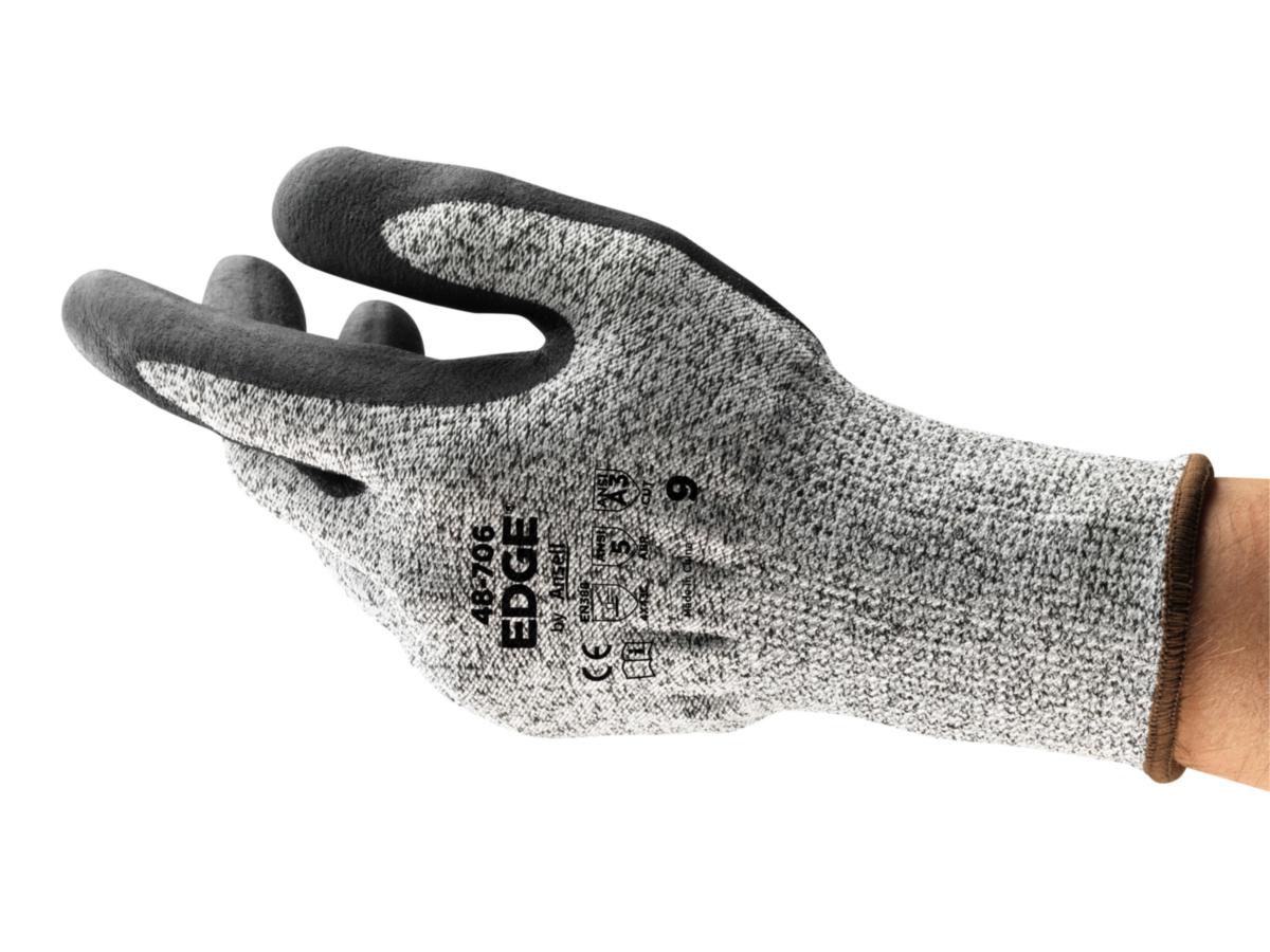 Skärskyddshandske Ansell Edge 48-706 - SKÄRSKYDDSHANDSKE EDGE 48-706 NITRIL CUT C STL 8