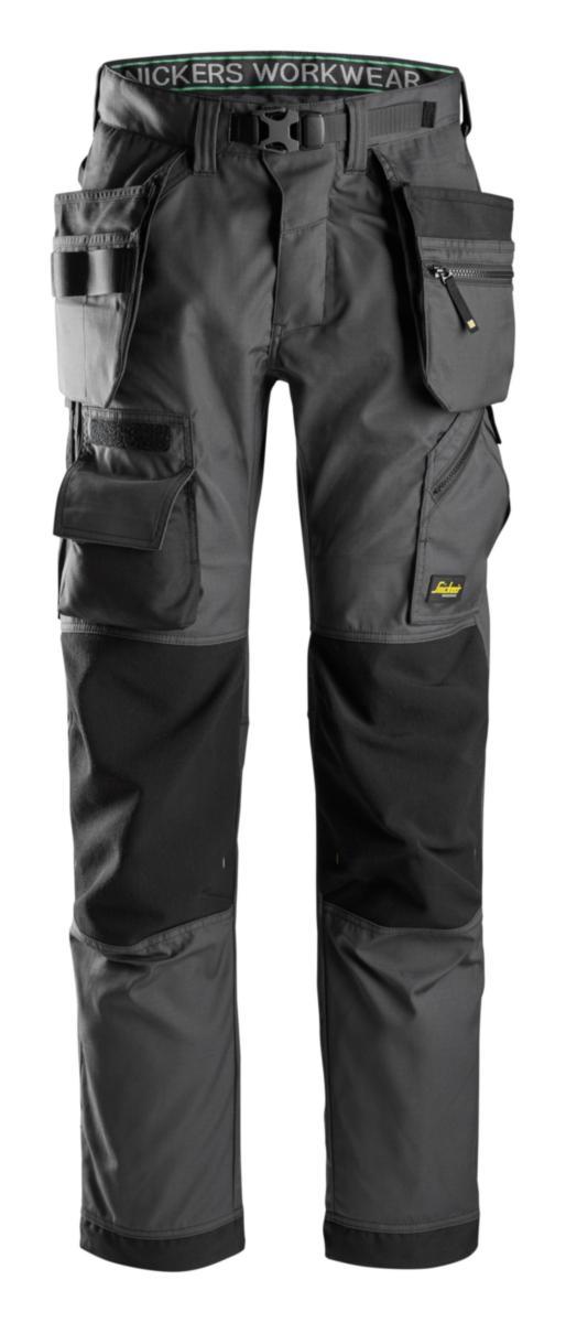 Golvläggarbyxa Snickers 6923 FlexiWork - MIDJEBYXA SNICKERS 6923 GRÅ/ SVART STRETCH FW HF STL 80
