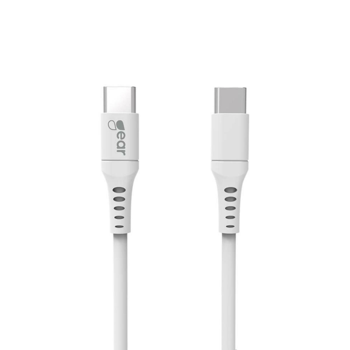 Laddkabel, USB-C till USB-C - LADDKABEL 1 M USB-C TILL USB-C VIT GEAR