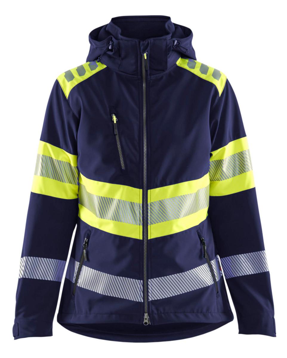 Softshelljacka Blåkläder 4404-2513 Dam - SOFTSHELLJACKA BLK 4404-2513 MA/GUL VARSEL KL1 DAM STL XS