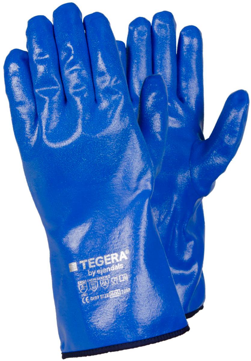 Kemskyddshandske Tegera 7350 - HANDSKE TEGERA 7350 NITRIL AKRYLFODER BLÅ 30 CM STL 10
