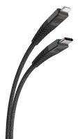 Laddkabel, flätad, USB-C till Lightning