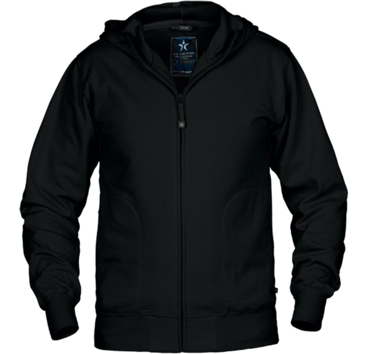 Huvtröja Texstar HC03 - HUVTRÖJA TEXSTAR HC03 HELZIP SVART STL M