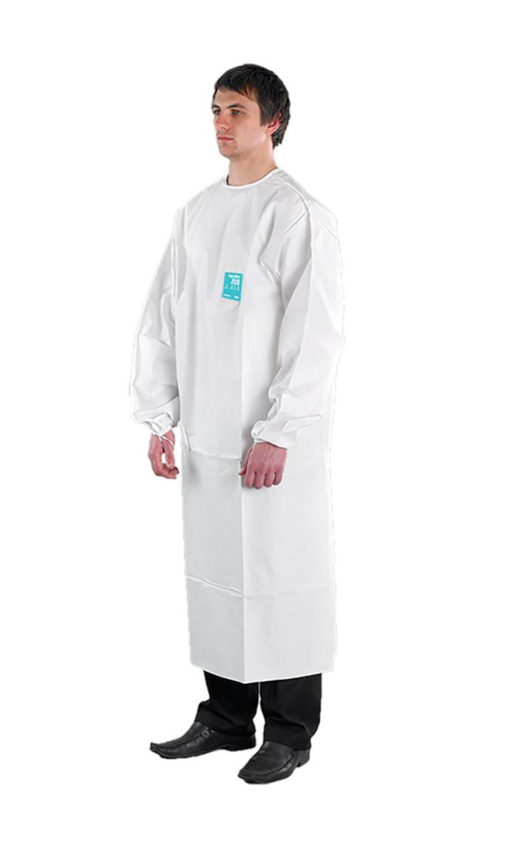 Förkläde AlphaTec® 2000 Mod 214 - FÖRKLÄDE ALPHATEC 2000-214 VIT MED ÄRM STL L