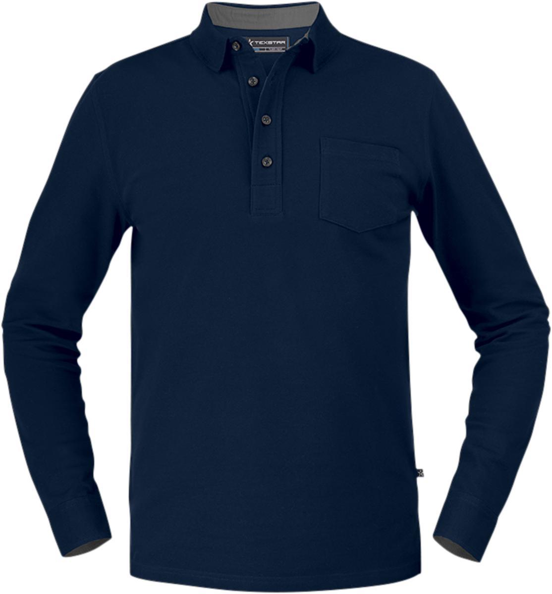 Pikétröja Stretch L/S PS08, Texstar - PIKÉTRÖJA TEXSTAR PS08 STRETCH LÅNG ÄRM SVART L