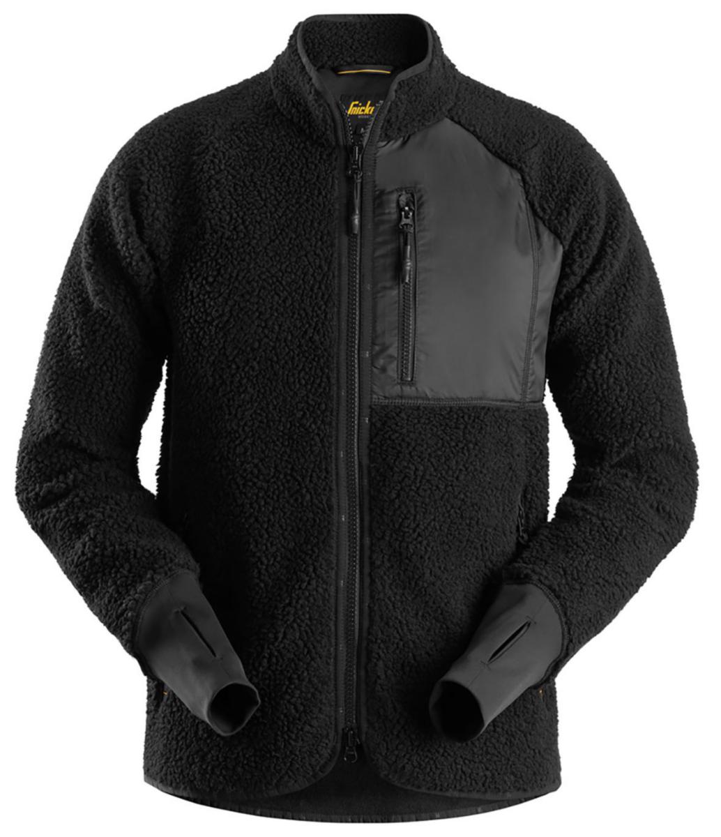 Fleecejacka Snickers 8021 - PÄLSFIBERJACKA SNICKERS 8021 SVART AW STL L