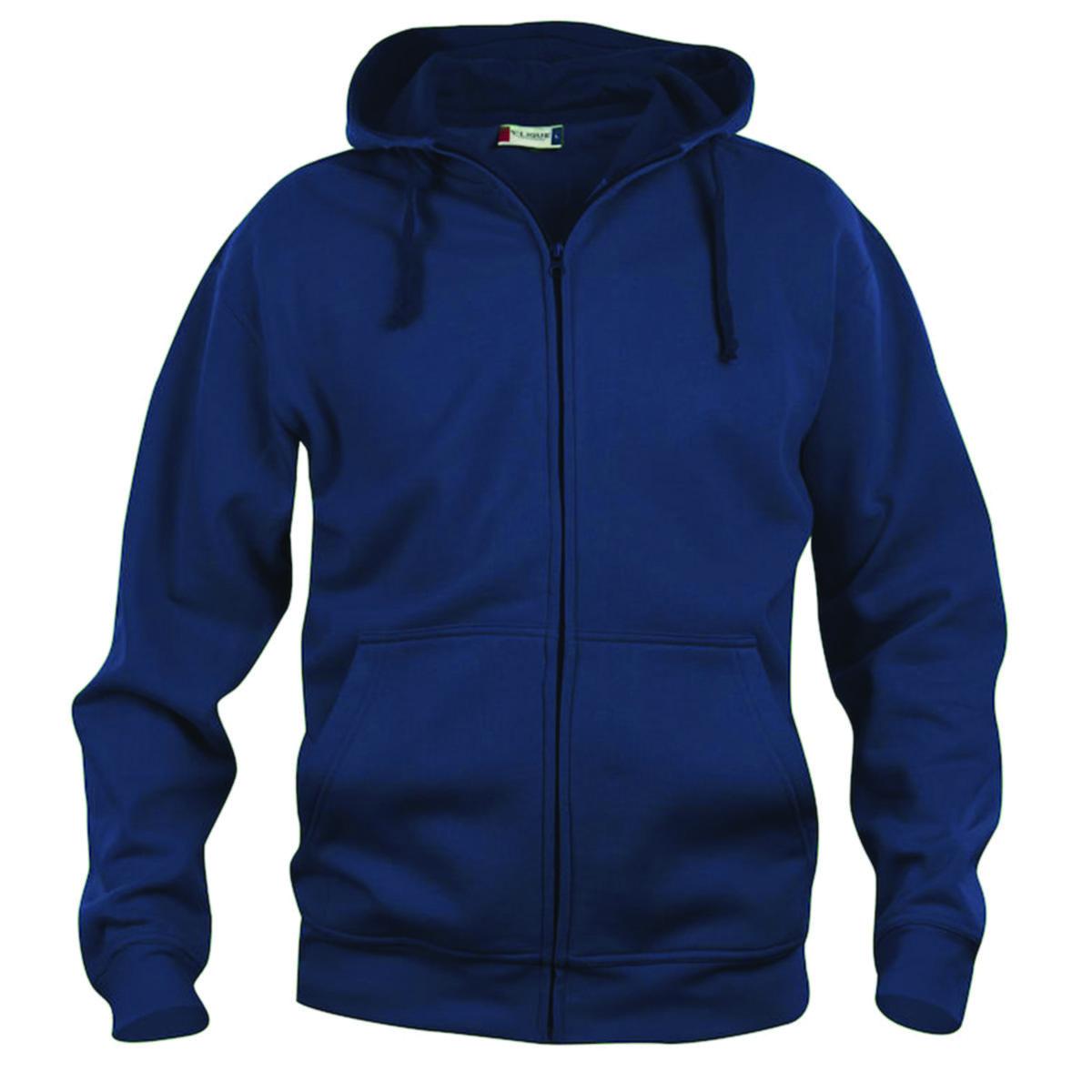 Huvtröja Clique 021034 Basic Helzip - HUVTRÖJA CLIQUE 021034 BASIC HELZIP MÖRK MARIN STL XL