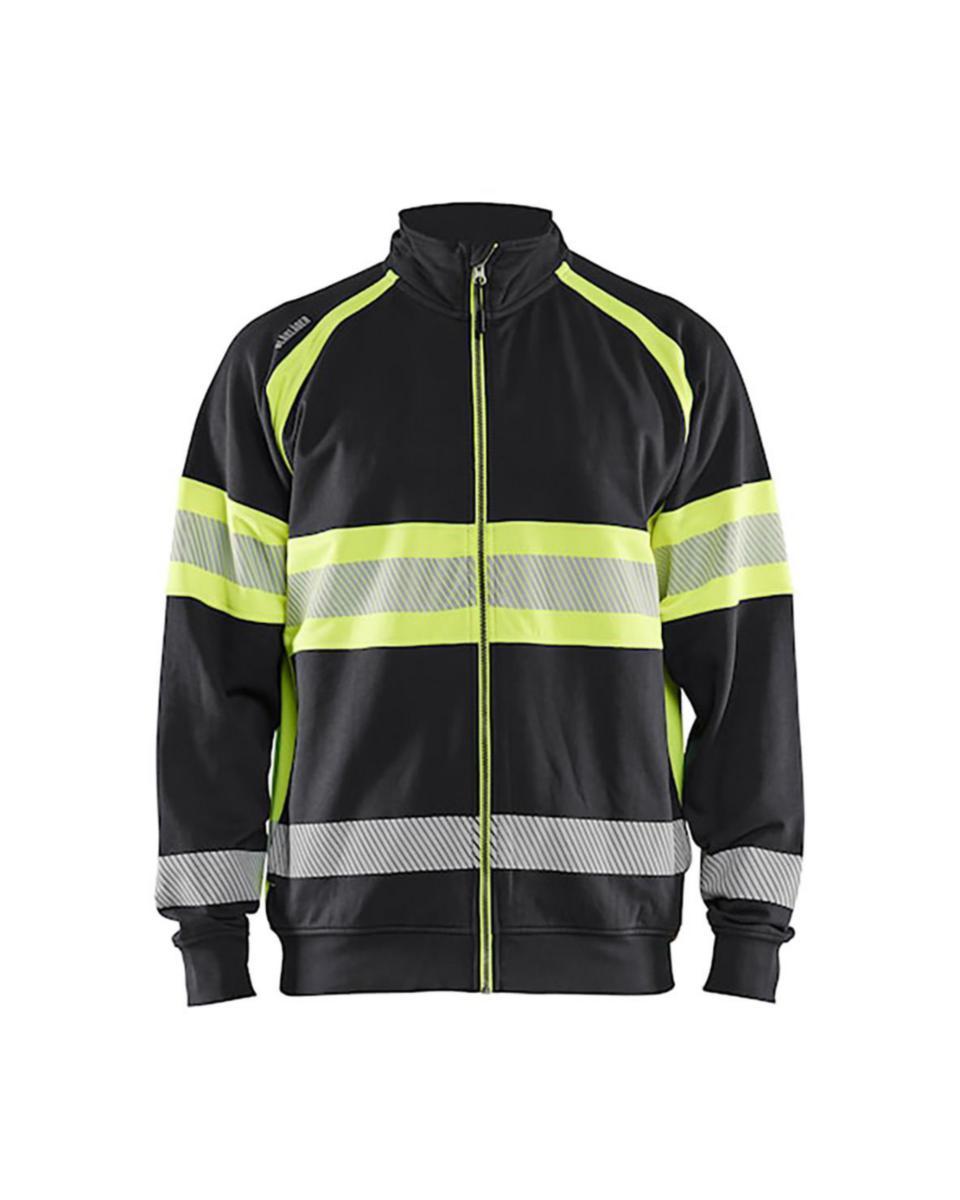 Sweatshirt Blåkläder 3551-1158 - SWEATSHIRT BLK 3551-1158 SVART /GUL VARSEL KLASS 1 STL XL