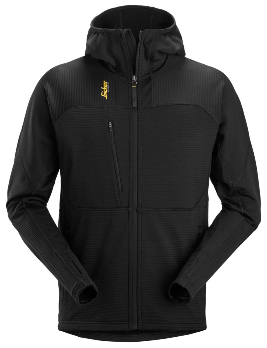 Huvtröja Snickers 9420 - HUVTRÖJA SNICKERS 9420-0404 SVART/SVART HELZIP STL XS