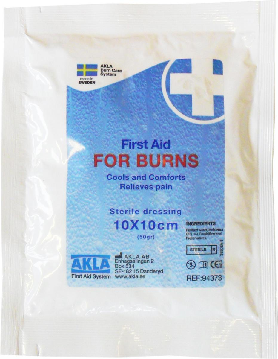 Brännskadekompress AKLA For Burns - BRÄNNSKADEKOMPRESS AKLA 94374 FOR BURNS 10X10 CM M BINDA