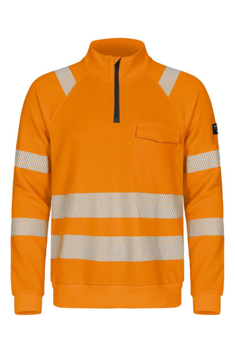 Tröja Tranemo 4374-26 - TRÖJA TRANEMO 4374-26 HALVZIP ORANGE VARSEL KL3 STL M