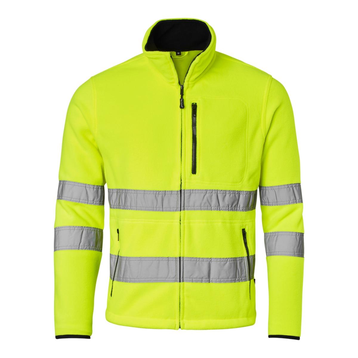 Fleecejacka Top Swede 4642 Varsel - FLEECEJACKA TOPSWEDE 4642 VARSEL GUL KL.3 L