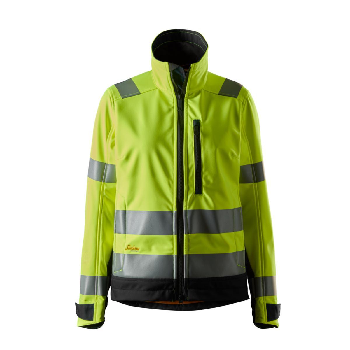 Softshelljacka Snickers 1237 FW Dam - SOFTSHELLJACKA SNI 1237 DAM GUL/SVART VARSEL KL.2 STL M