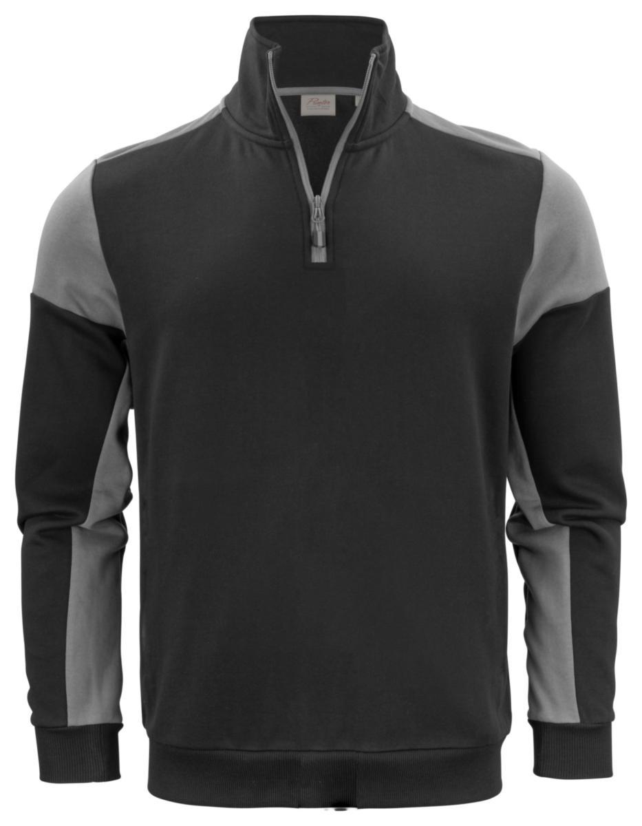 Collegetröja Printer 2262069 - COLLEGETRÖJA PRINTER PRIME HALFZIP SVART/GRÅ STL XL