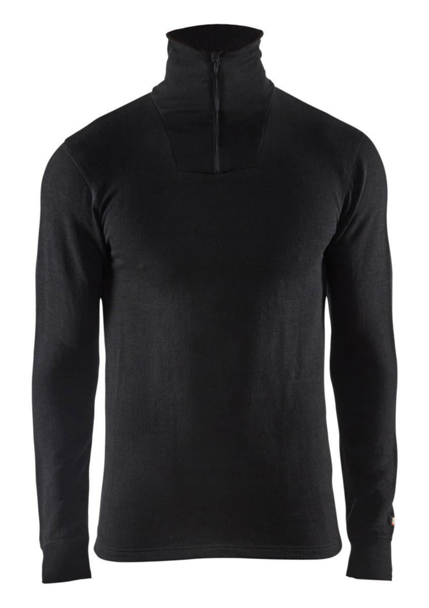 Undertröja Blåkläder 4894-1706 - UNDERTRÖJA BLK 4894-1706 SVART ULL M KORT DRAGKEDJA STL XS