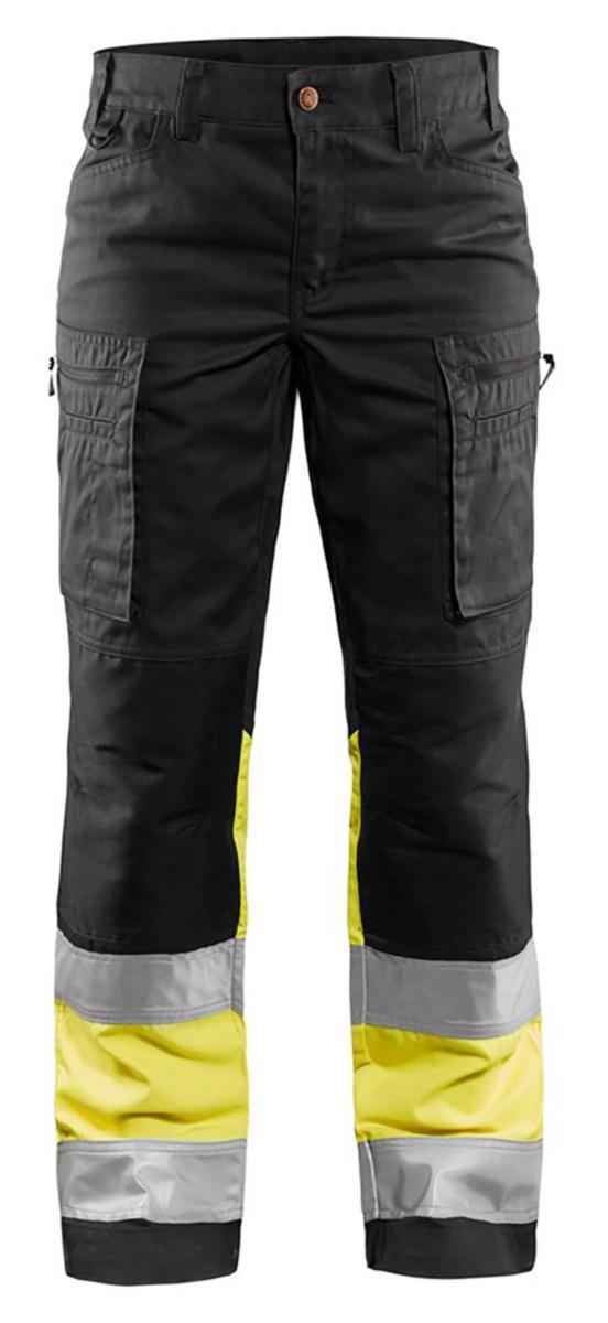 Midjebyxa Blåkläder 7161-1811 dam - VARSELBYXA BLK 7161-1811 DAM SVART/GUL STL C32