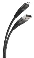 Ladd/synkkabel, flätad, USB-A till Lightning