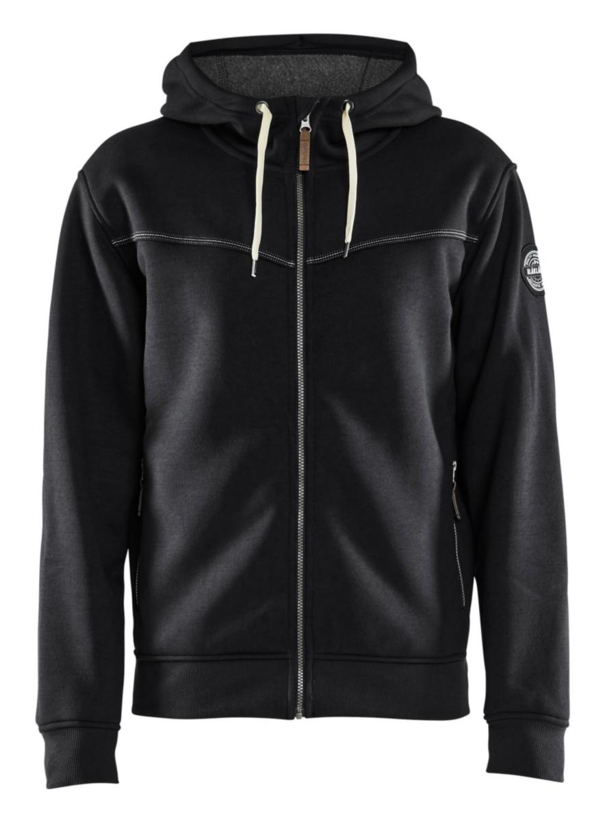 Hoodtröja zip Blåkläder 4933-2514 - HOODTRÖJA BLK 4933-2514 SVART PILEFODER STL L