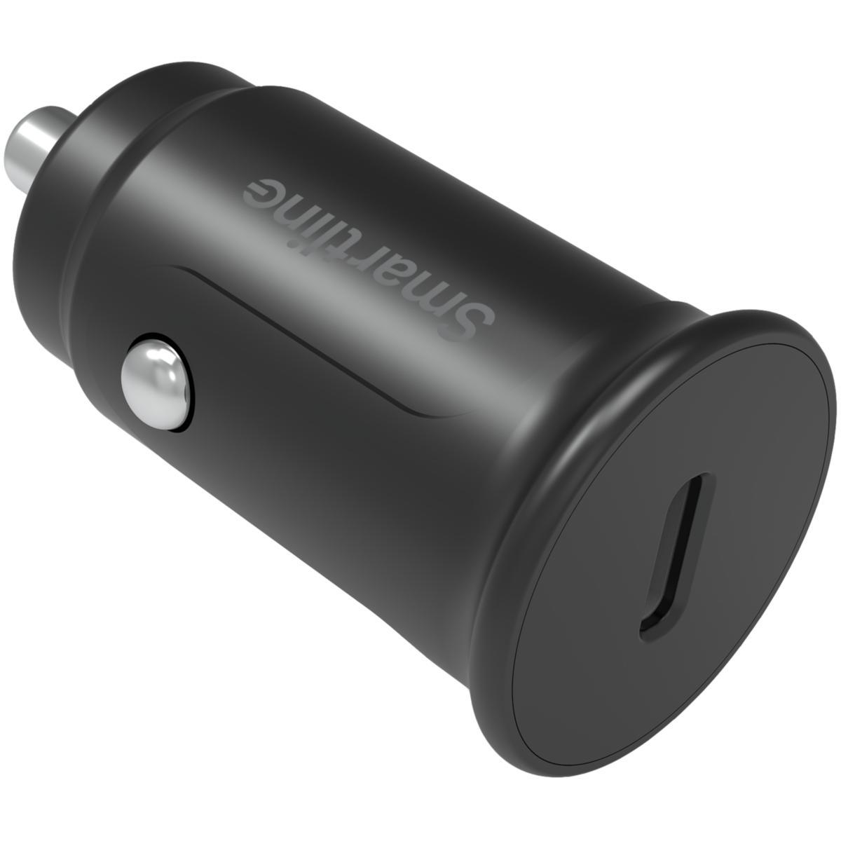 Billaddare, USB-C, PD - BILLADDARE USB-C PD 20 W 12-24 V SVART SMARTLINE