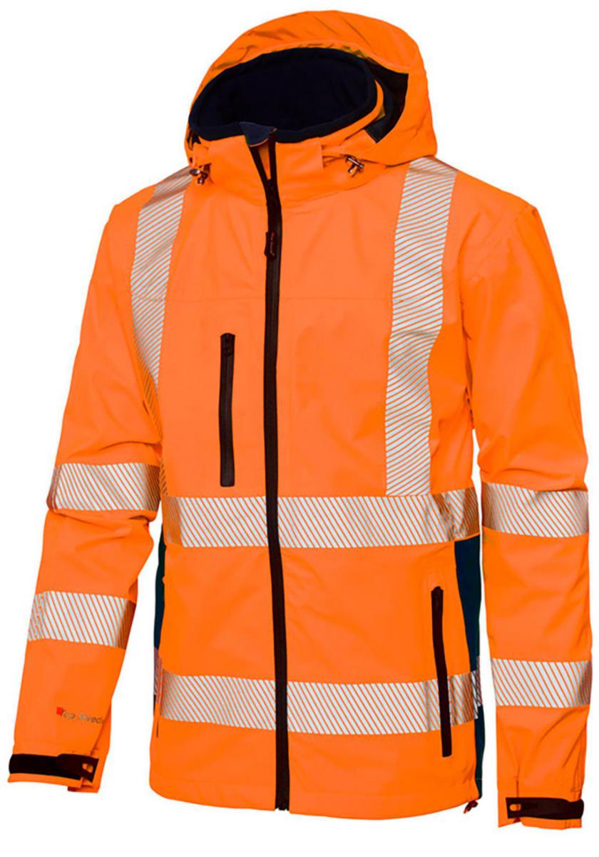Jacka Top Swede 6718 - SKALJACKA TOPSWEDE 6718 VARSEL ORANGE 3-LAGER KLASS 3 XL