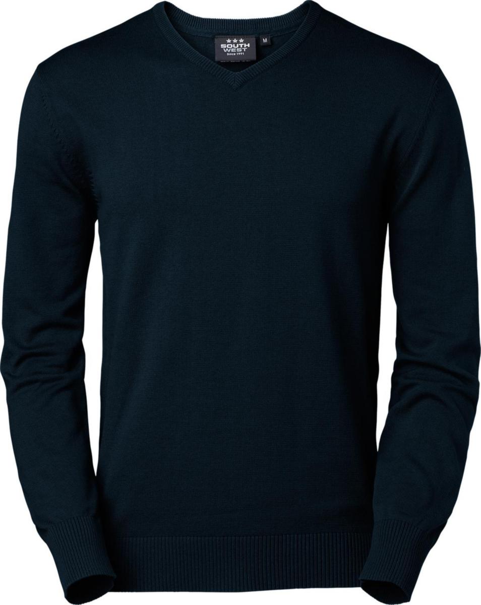 Pullover South West James 506 - PULLOVER SOUTH WEST JAMES 506 V-HALS MARINBLÅ STL M
