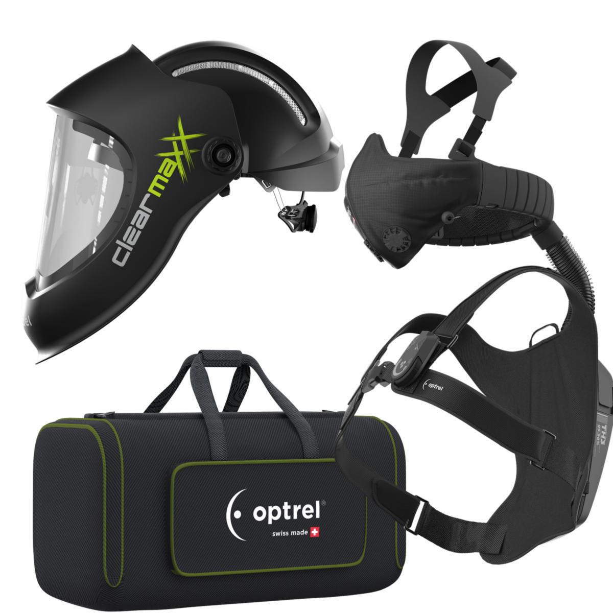 Skyddsvisir Optrel 4600.115 - SKYDDSVISIR OPTREL CLEARMAXX MED HJÄLM & SWISS AIR