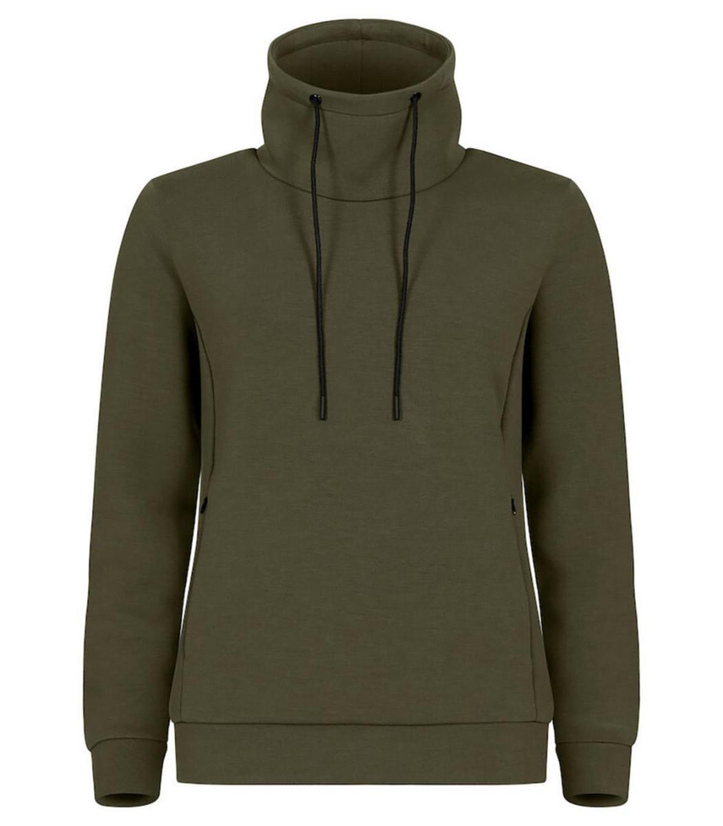 Sweatshirt Clique Hobart 021023 dam - SWEATSHIRT M HÖG KRAGE CLIQUE HOBART DAM GRÖN M