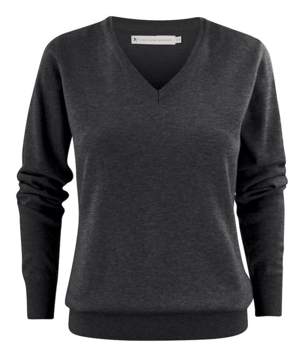 Tröja Harvest Ashland 2122505 dam - TRÖJA ASHLAND LADY V-NECK ANTRACITGRÅ XXL
