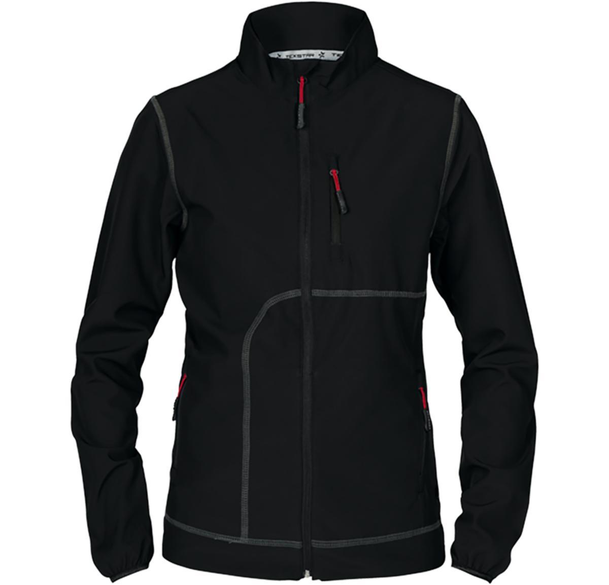 Softshelljacka Texstar WJ58 Dam - JACKA SOFTSHELL TEXSTAR WJ58 DAM SVART XS